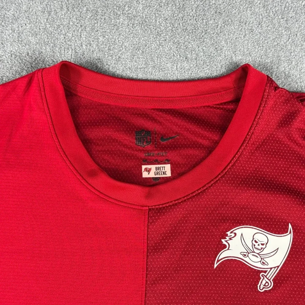 Tampa Bay Buccaneers Shirt Mens XXL Nike Dri-Fit NFL Team Issued Long Sleeve Red